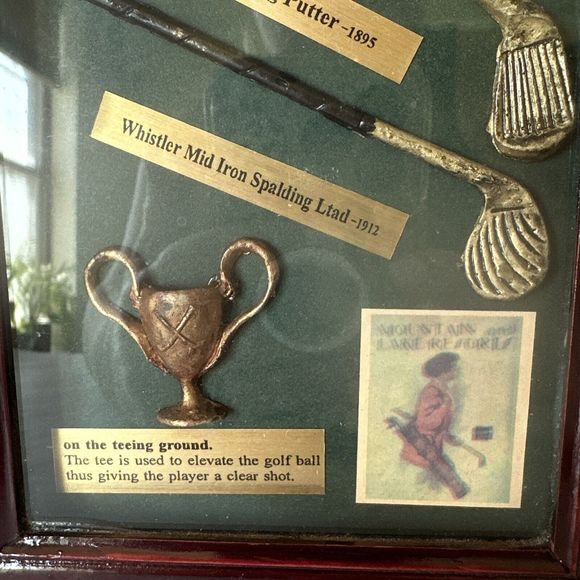 Development Golf Ball Club Iron Wood History 3D Framed Shadow Box Display - Picture 3 of 4